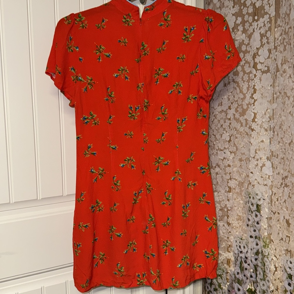 Floral Red Mini Dress - Picture 6 of 6